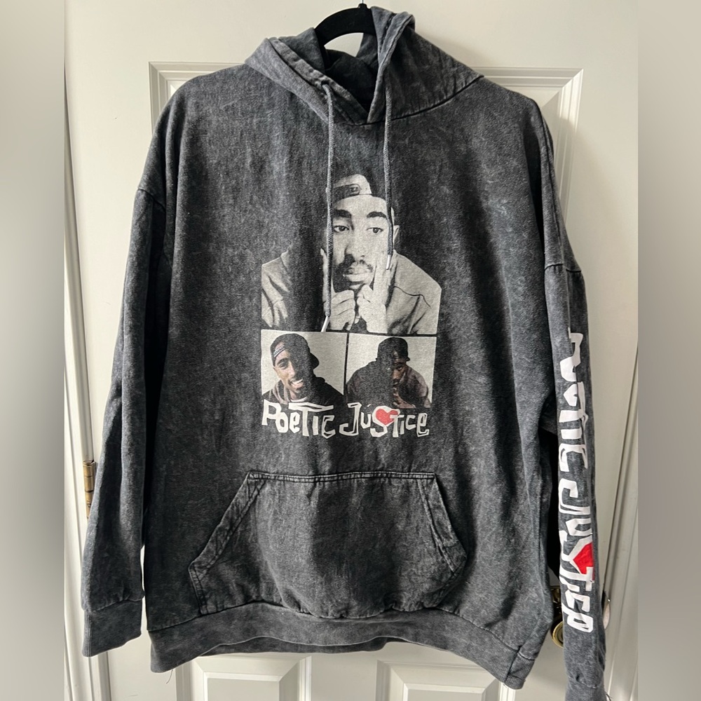 Chemistry “Poetic Justice” 2Pac sweatshirt, 90s Movie, Unisex 1X, Acid wash grey - Picture 1 of 15
